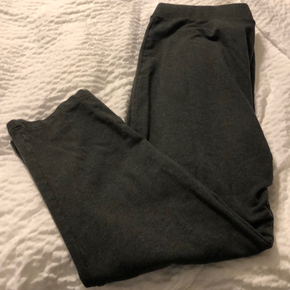 Pure Jill slim leg gray knit pant